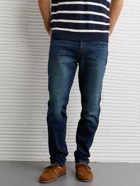 American Eagle Outfitters Men’s Dark Blue AirFlex Athletic Fit Jeans 36x34